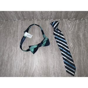 Boys Multicolor Striped Bow Tie & Neck‎ Tie Set Formal Occasion